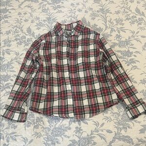 Class Club Red and Green Plaid Button-Down Shirt